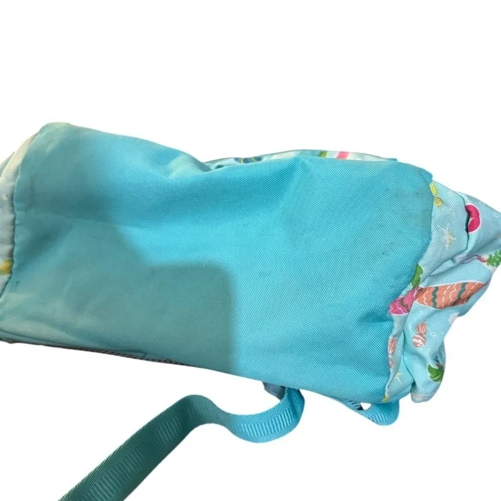 Pottery Barn Kids Girls Mackenzie Backpack Large Aqua Mermaids School Bag